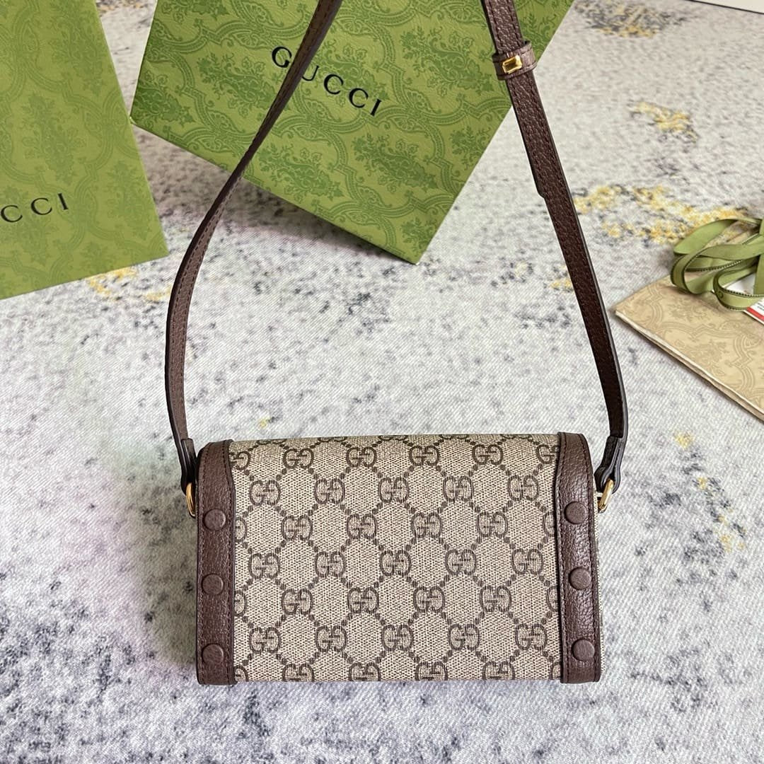 GUCCI Cherry Print Mini Bag In Beige