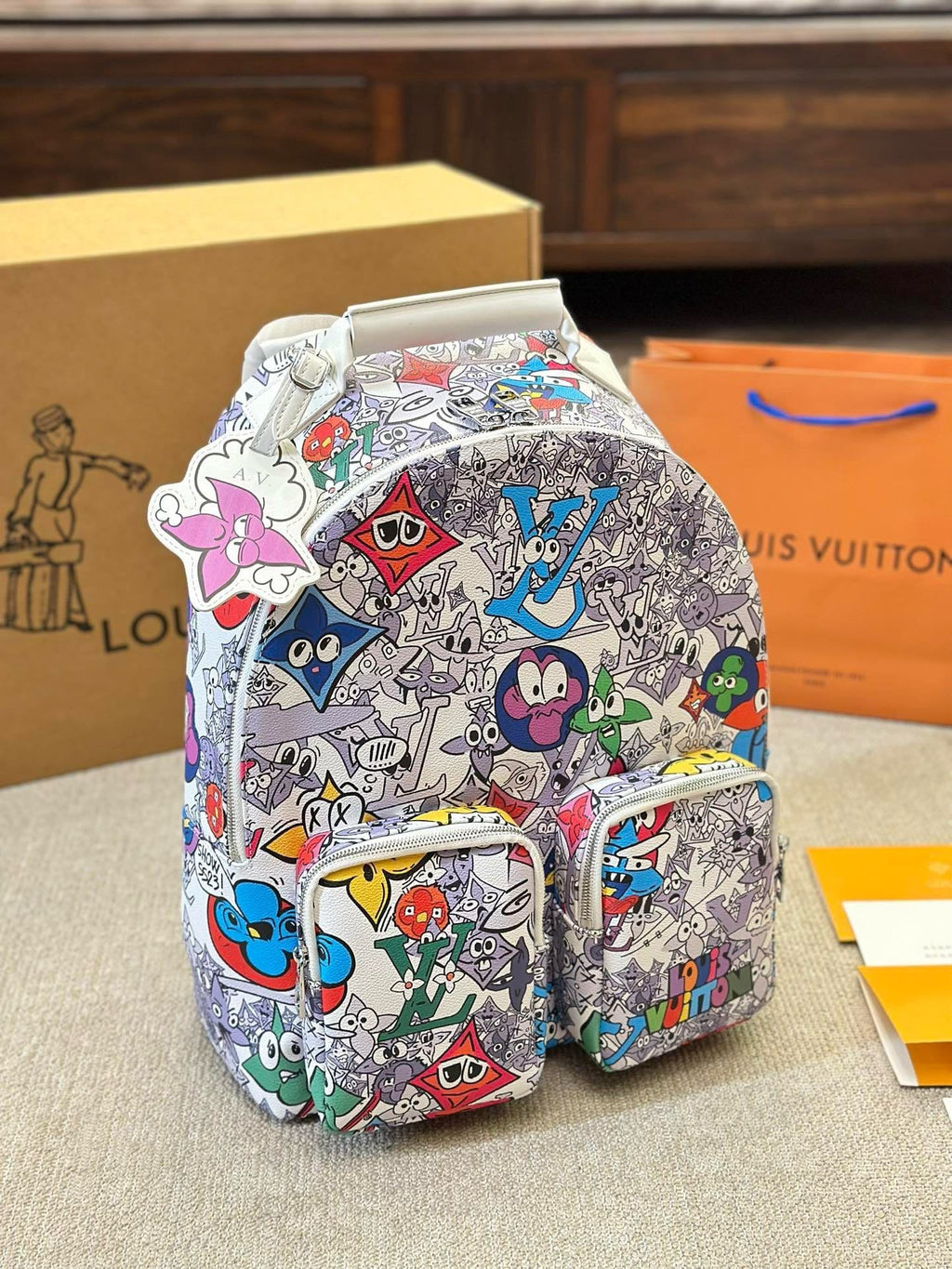 Louis Vuitton Multipocket Backpack Limited Edition Monogram Comics Canvas
