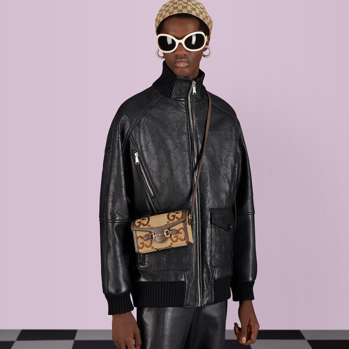 GUCCI HORSEBIT 1955 JUMBO GG MINI BAG