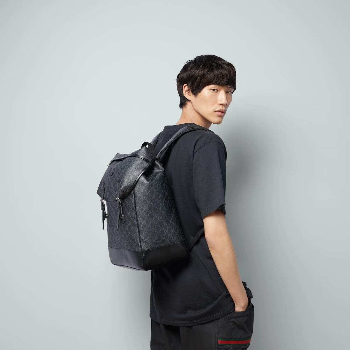 GUCCI MEDIUM BACKPACK WITH INTERLOCKING G