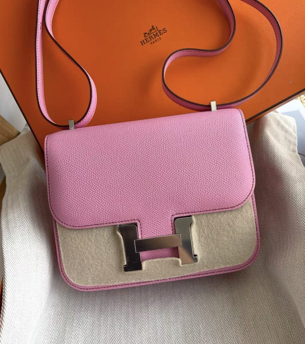Hermès Constance 18 Epsom Pink Palladium Hardware