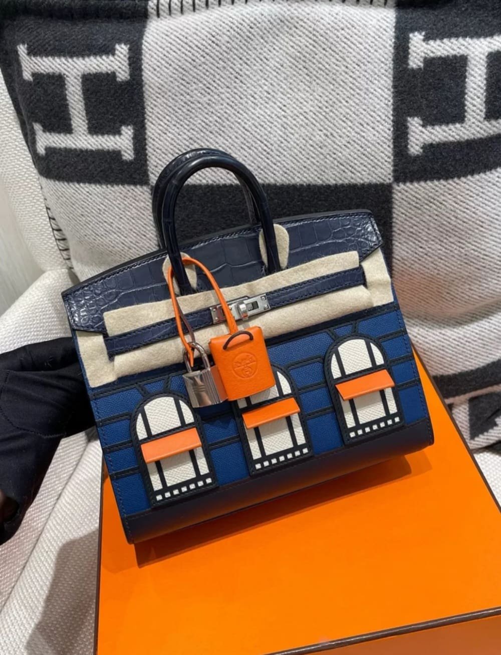 Hermès Faubourg Birkin 20 Bleu Marine