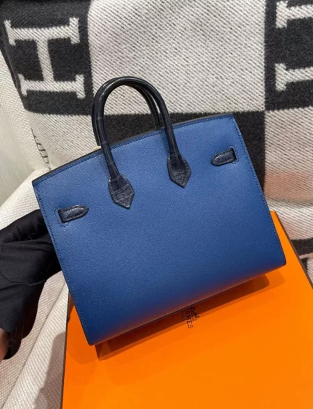 Hermès Faubourg Birkin 20 Bleu Marine