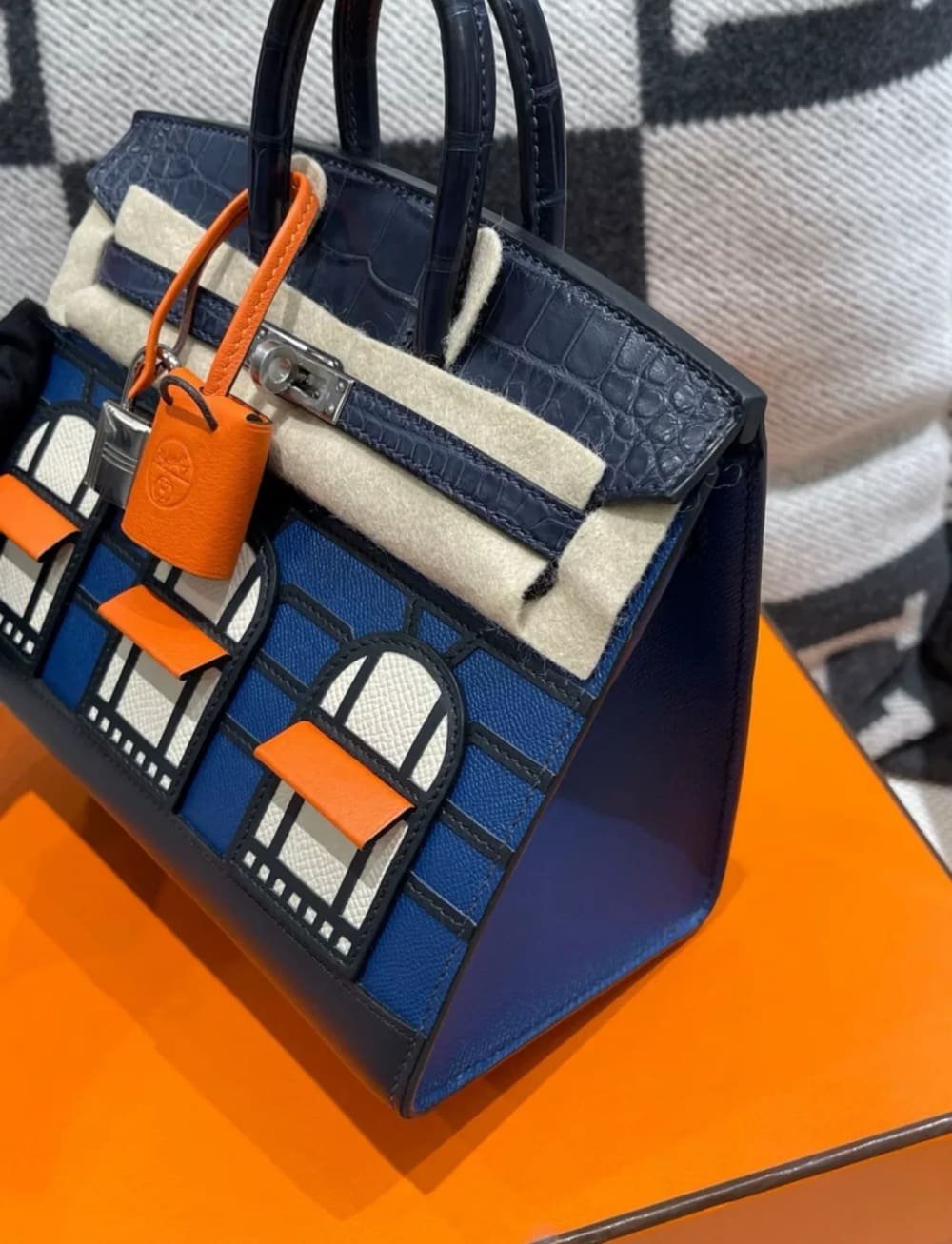 Hermès Faubourg Birkin 20 Bleu Marine