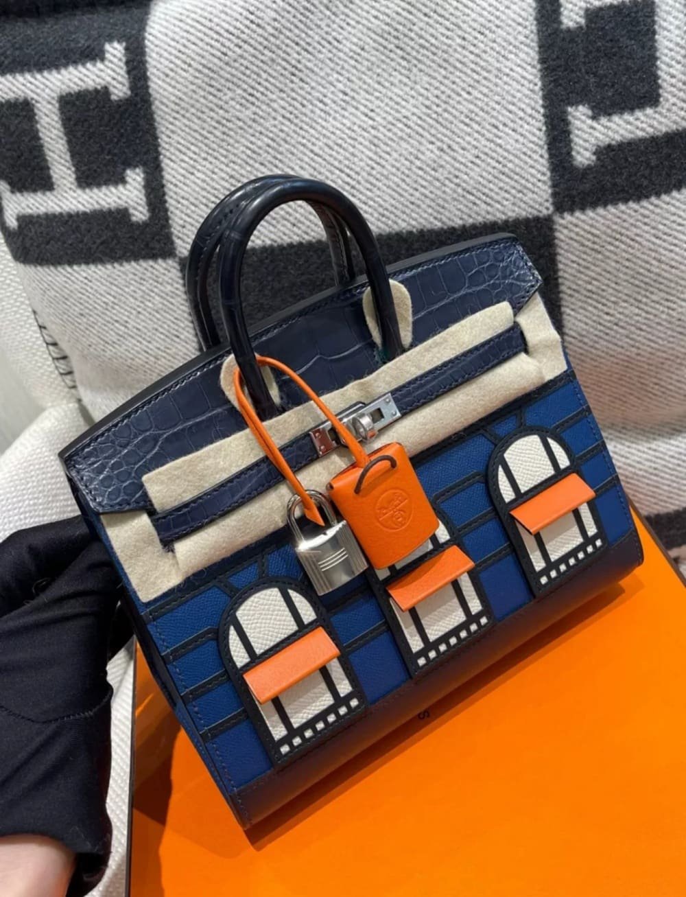 Hermès Faubourg Birkin 20 Bleu Marine