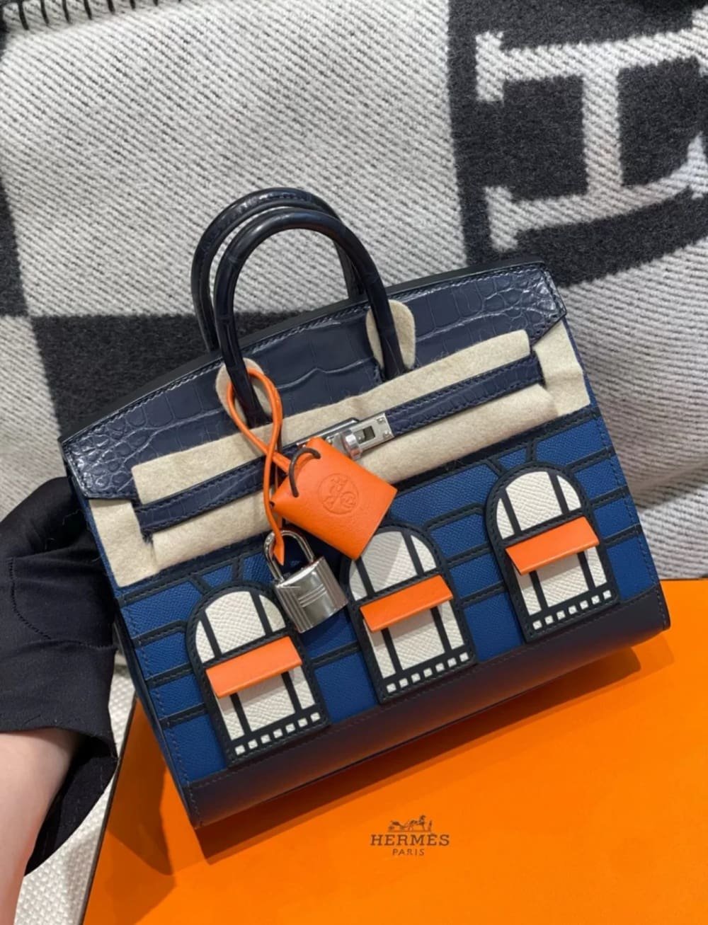 Hermès Faubourg Birkin 20 Bleu Marine
