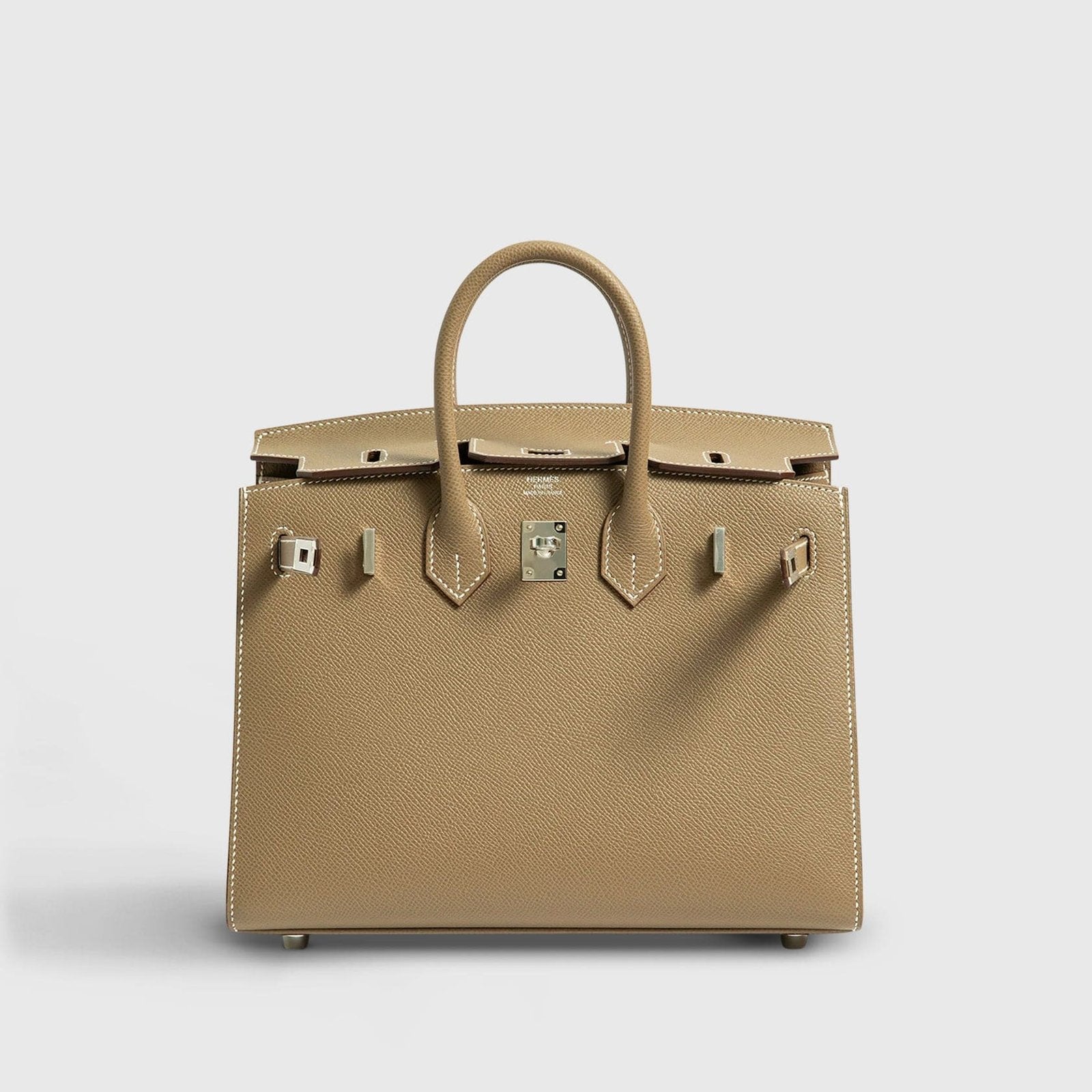 Hermès Birkin 25 Epsom Etoupe Sellier Palladium Hardware