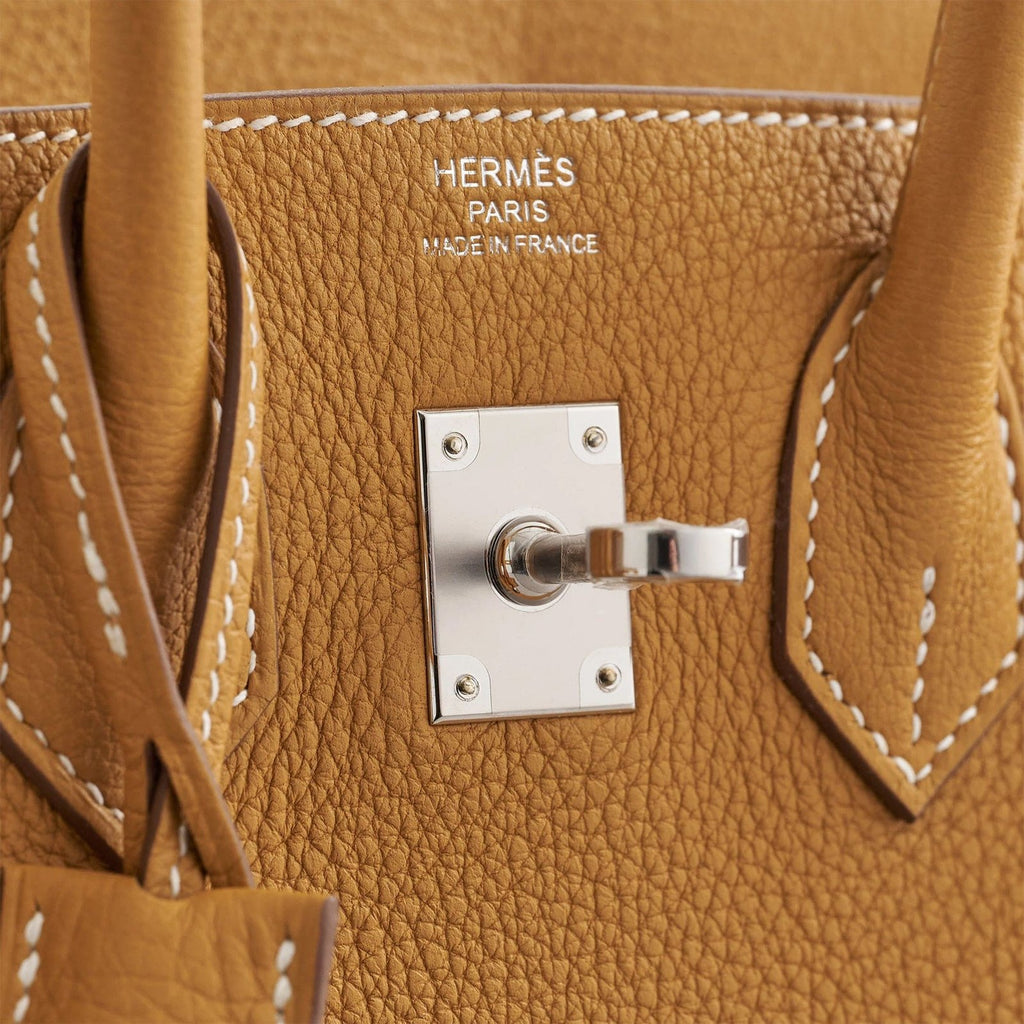 Hermès Birkin 25 Togo Natural Sable Palladium Hardware