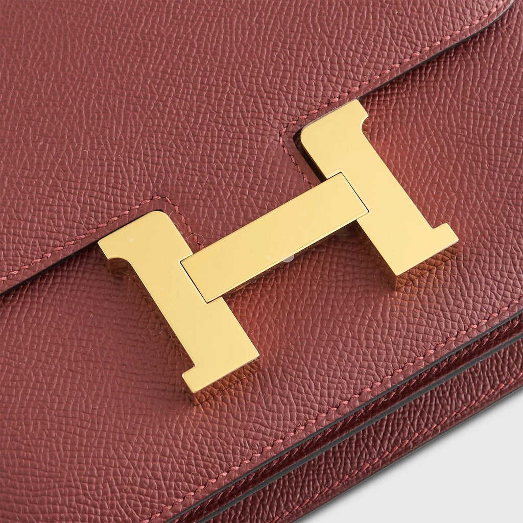 Hermès Constance 18 Epsom Rouge H Gold Hardware