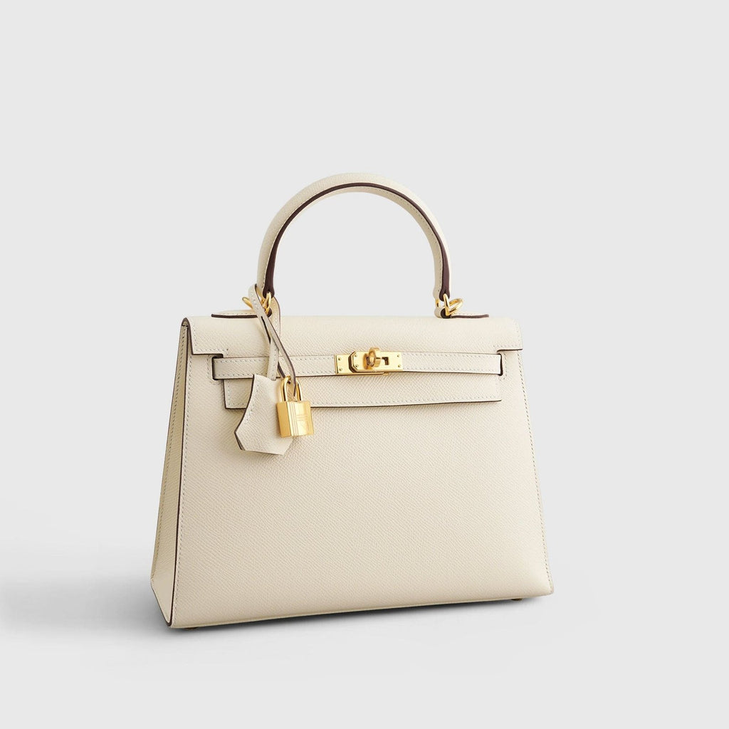 Hermès Kelly 25 Epsom Nata Sellier Gold Hardware