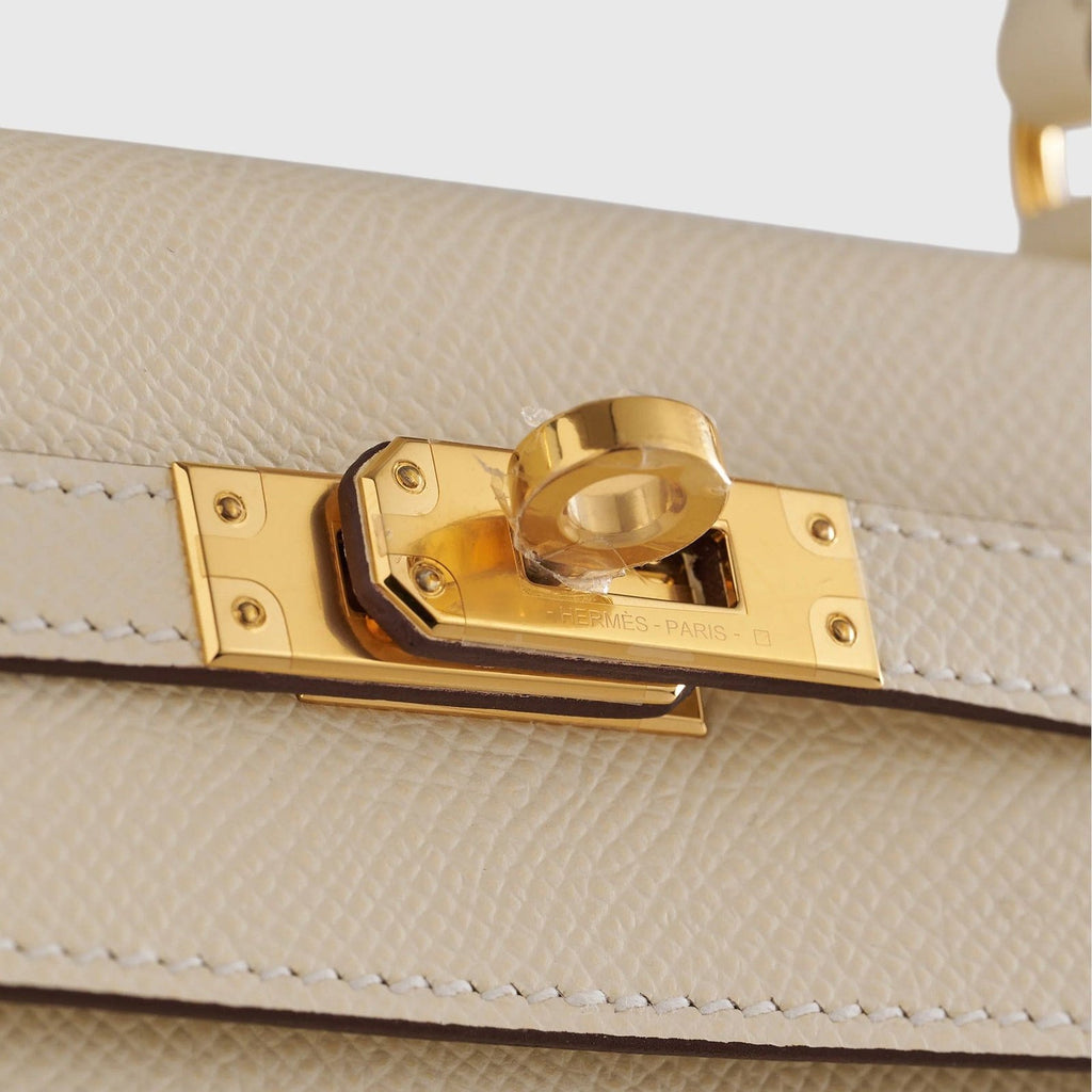 Hermès Kelly 25 Epsom Nata Sellier Gold Hardware