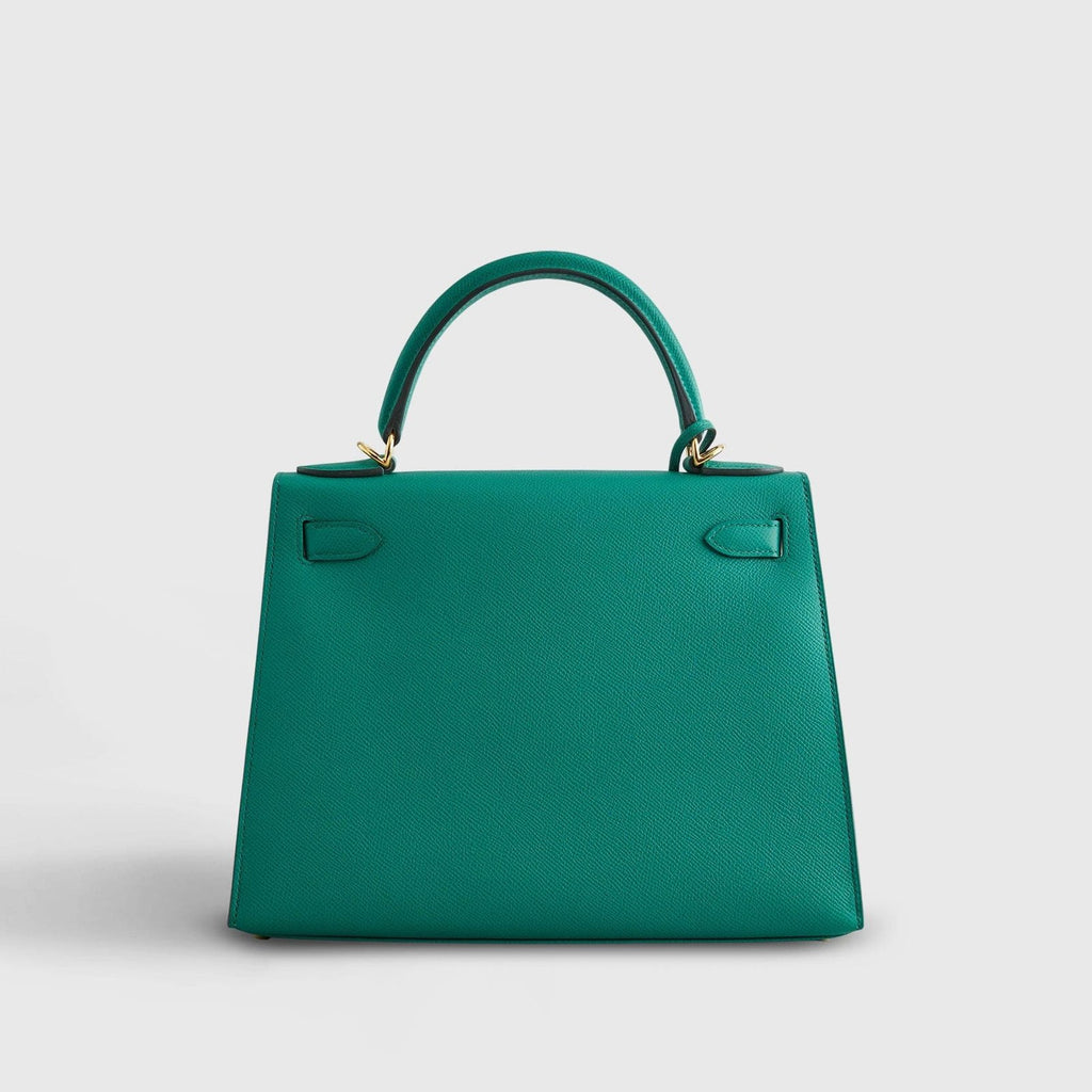 Hermès Kelly 28 Epsom Vert Jade Sellier Gold Hardware