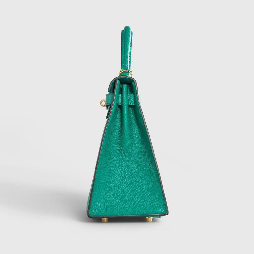 Hermès Kelly 28 Epsom Vert Jade Sellier Gold Hardware