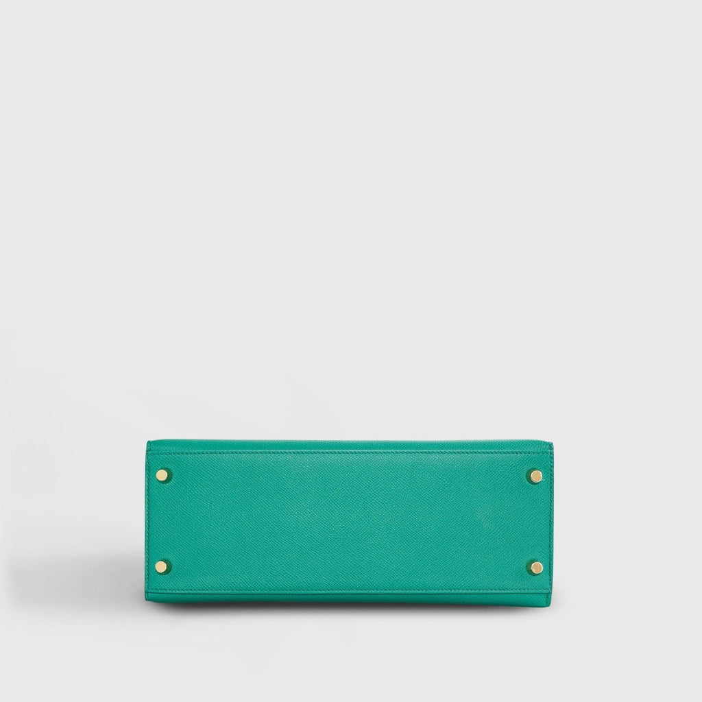 Hermès Kelly 28 Epsom Vert Jade Sellier Gold Hardware
