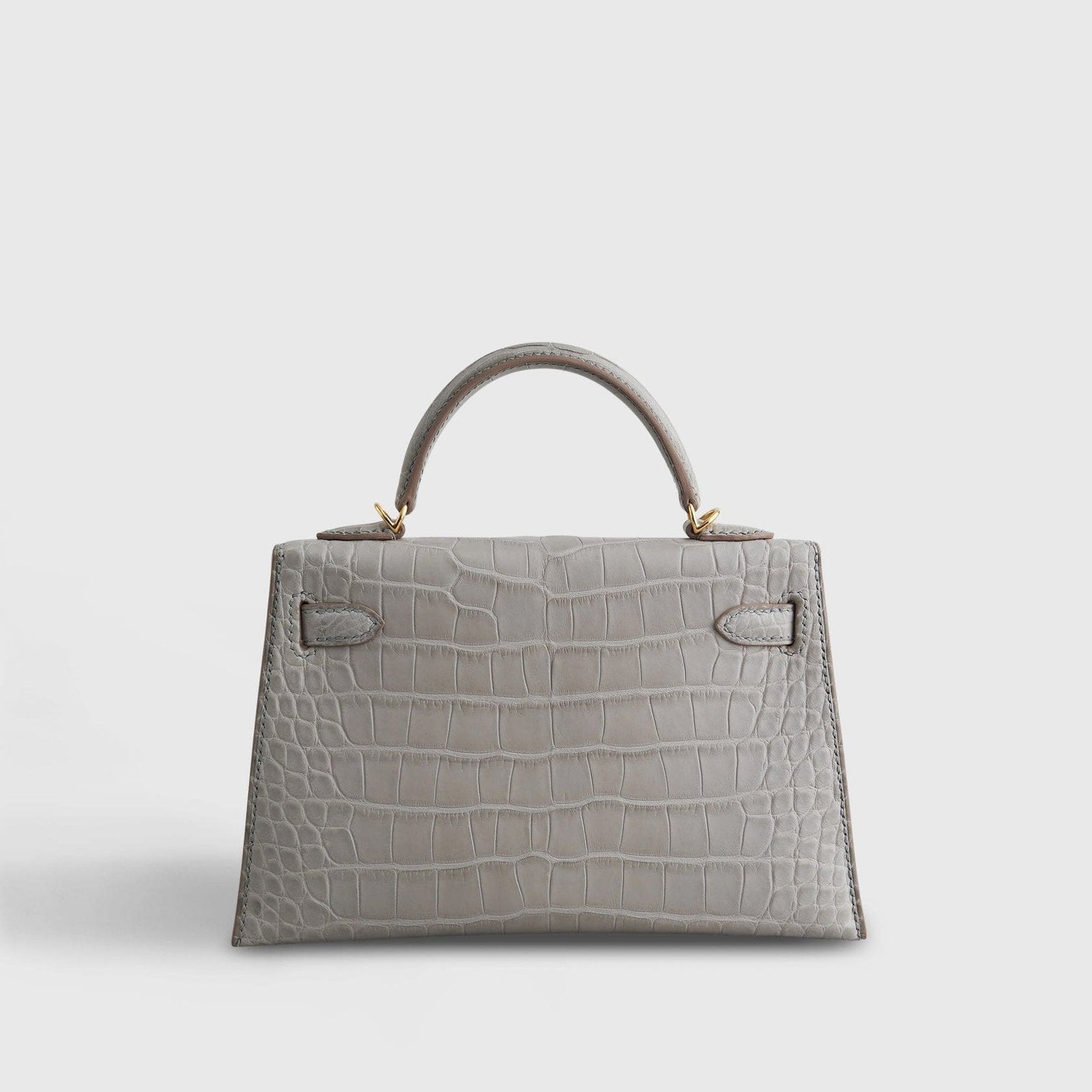 Hermès Kelly Mini Alligator Gris Perle Matte Gold Hardware
