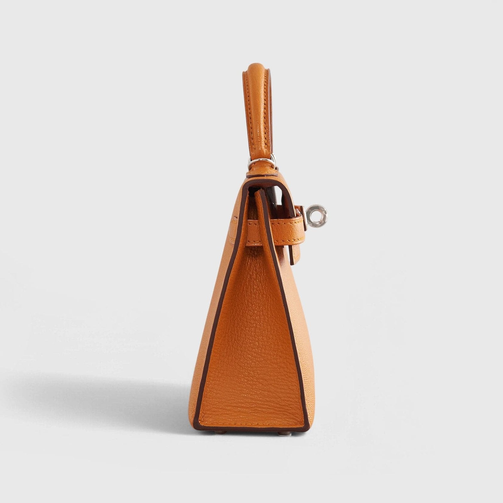 Hermès Kelly Mini Chevre Apricot/Cuivre Sellier Palladium Hardware