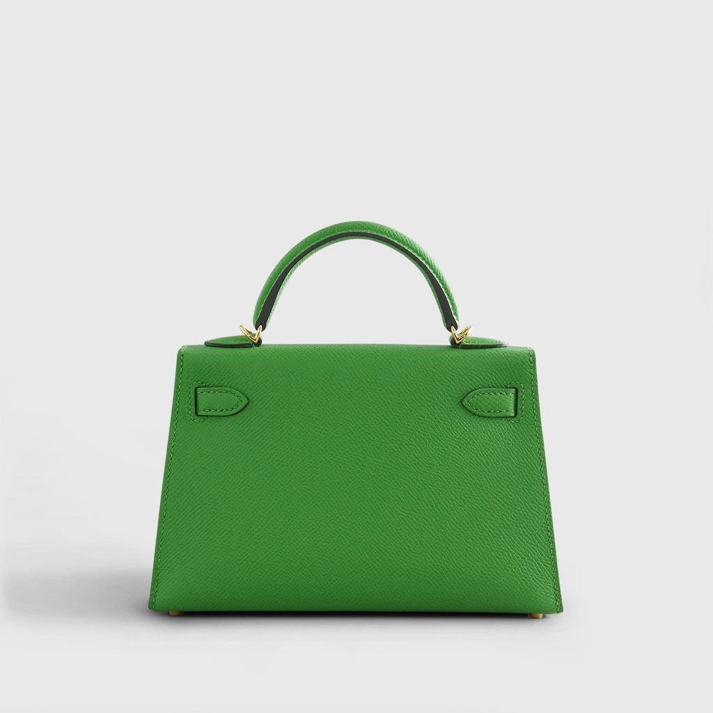 Hermès Kelly Mini Epsom Vert Yucca Sellier Gold Hardware