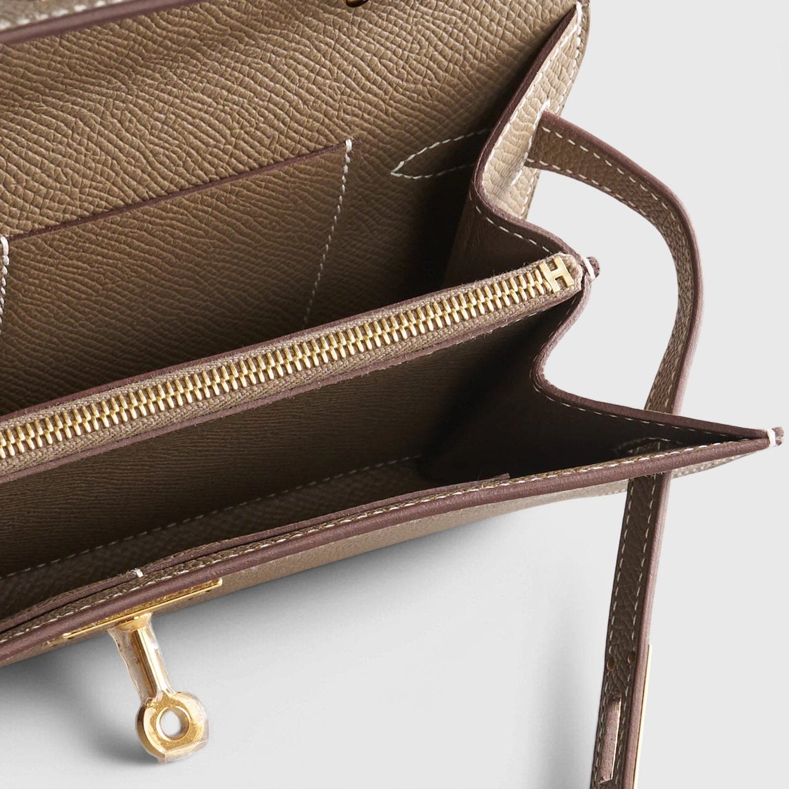 Hermès Kelly To Go Epsom Etoupe Sellier Gold Hardware