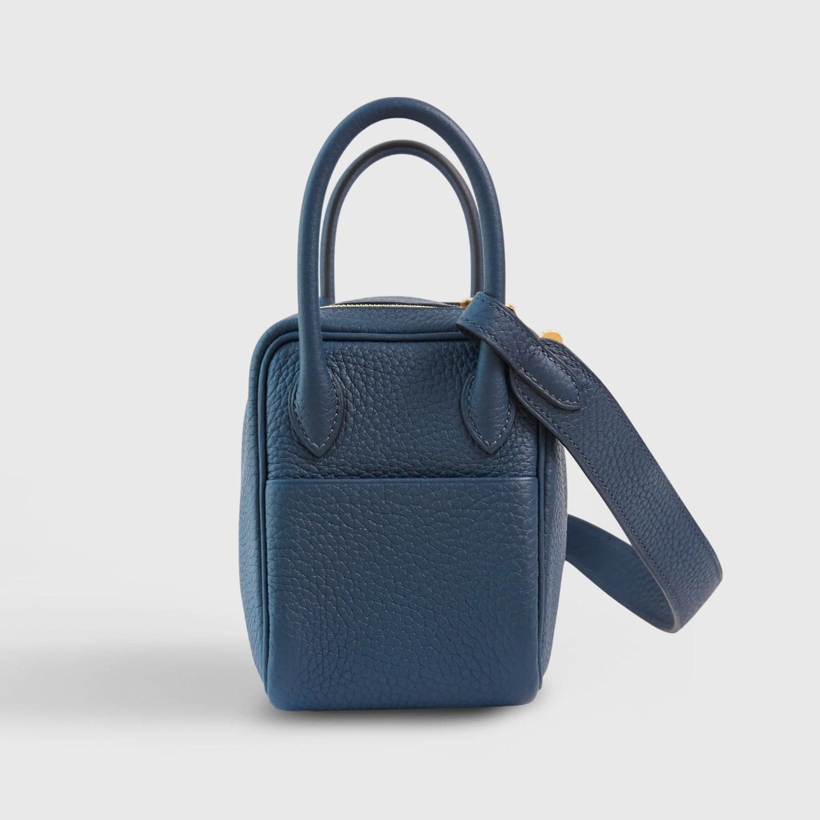 Hermès Lindy 20 Clemence Blue de Prusse Gold Hardware