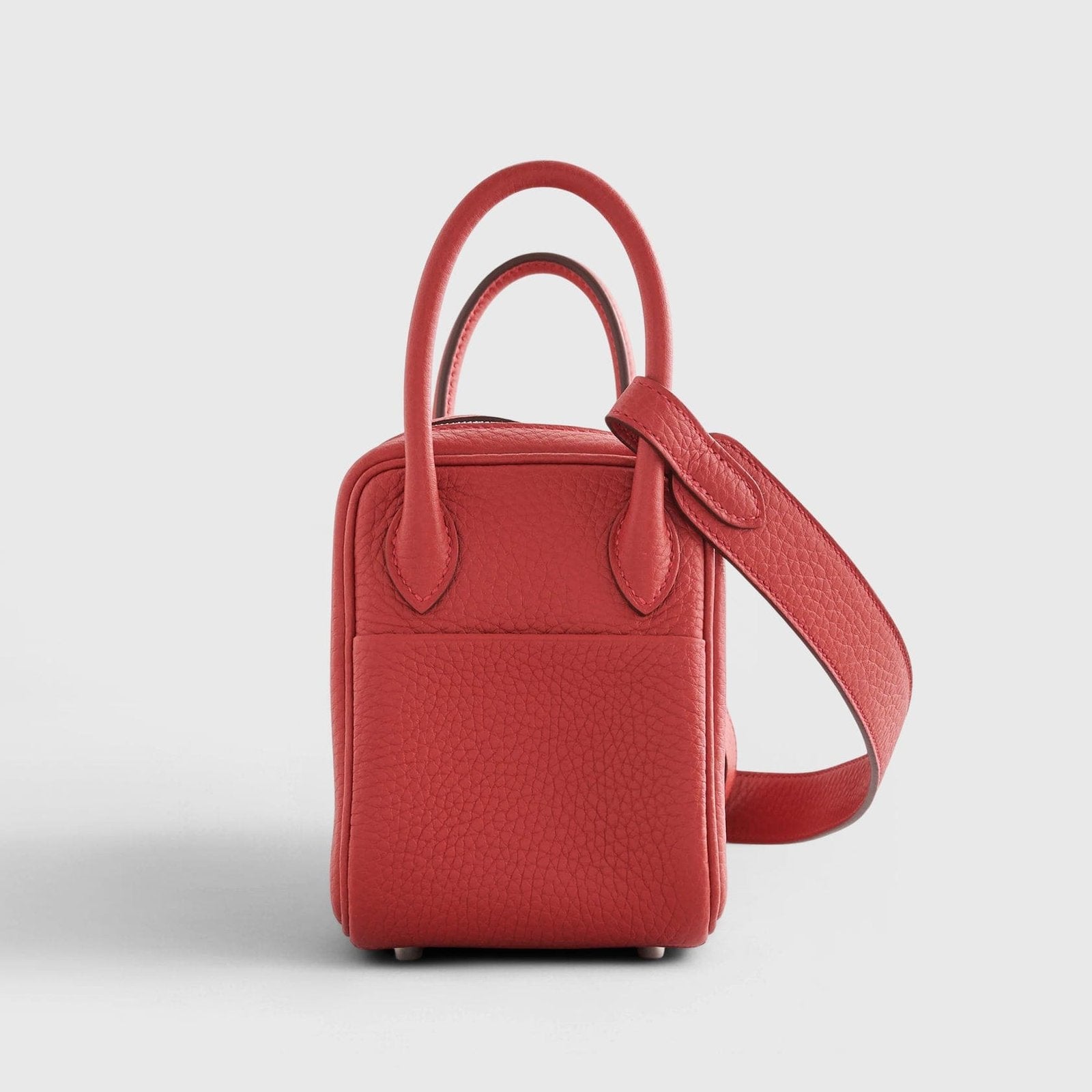 Hermès Lindy 20 Clemence Vermillon Palladium Hardware