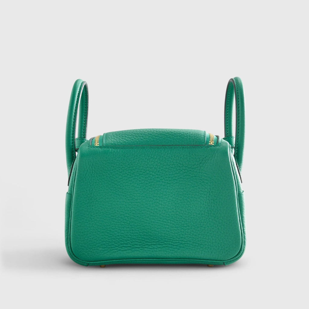 Hermès Lindy 20 Clemence Vert Vertigo Gold Hardware