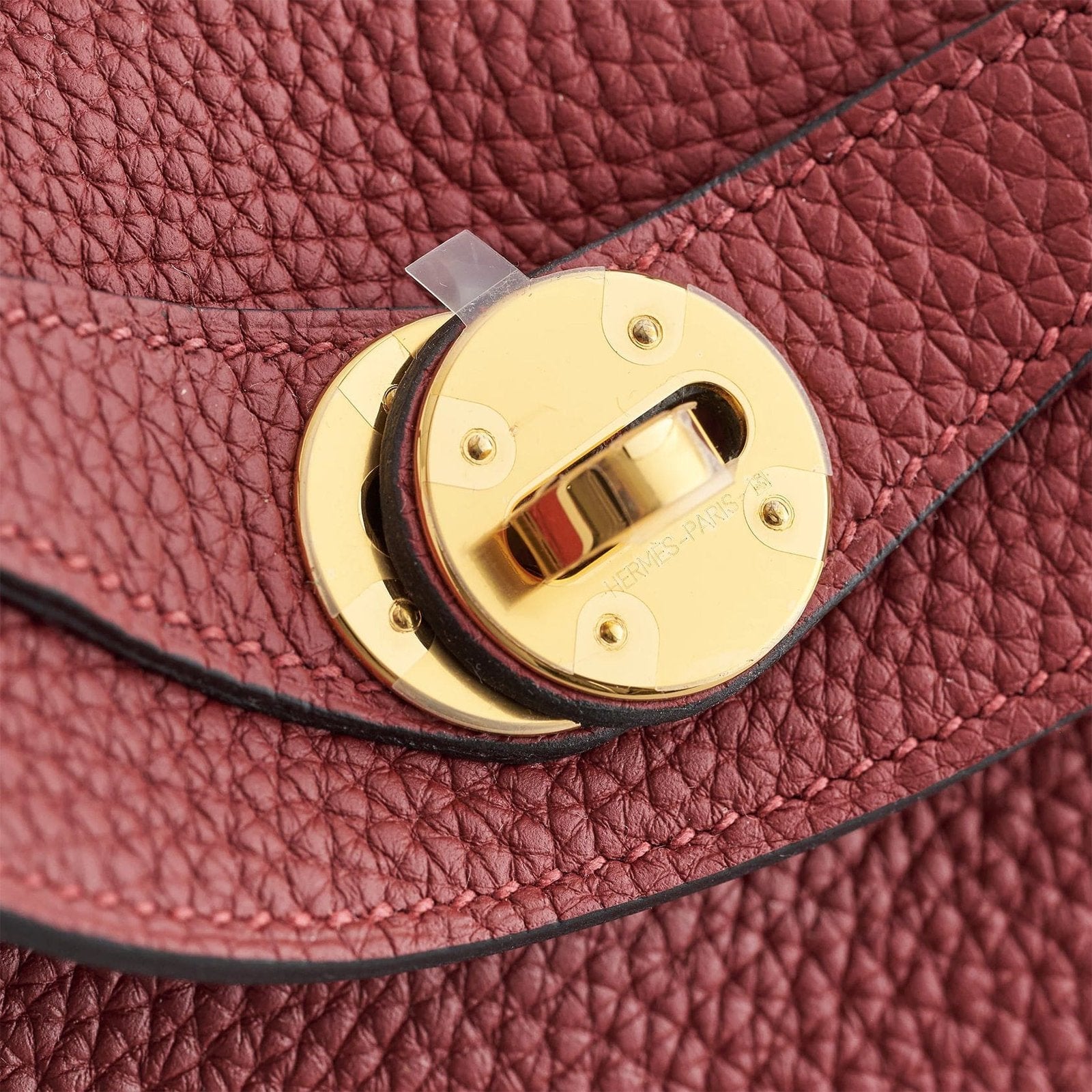 Hermès Lindy 26 Clemence Rouge H Gold Hardware