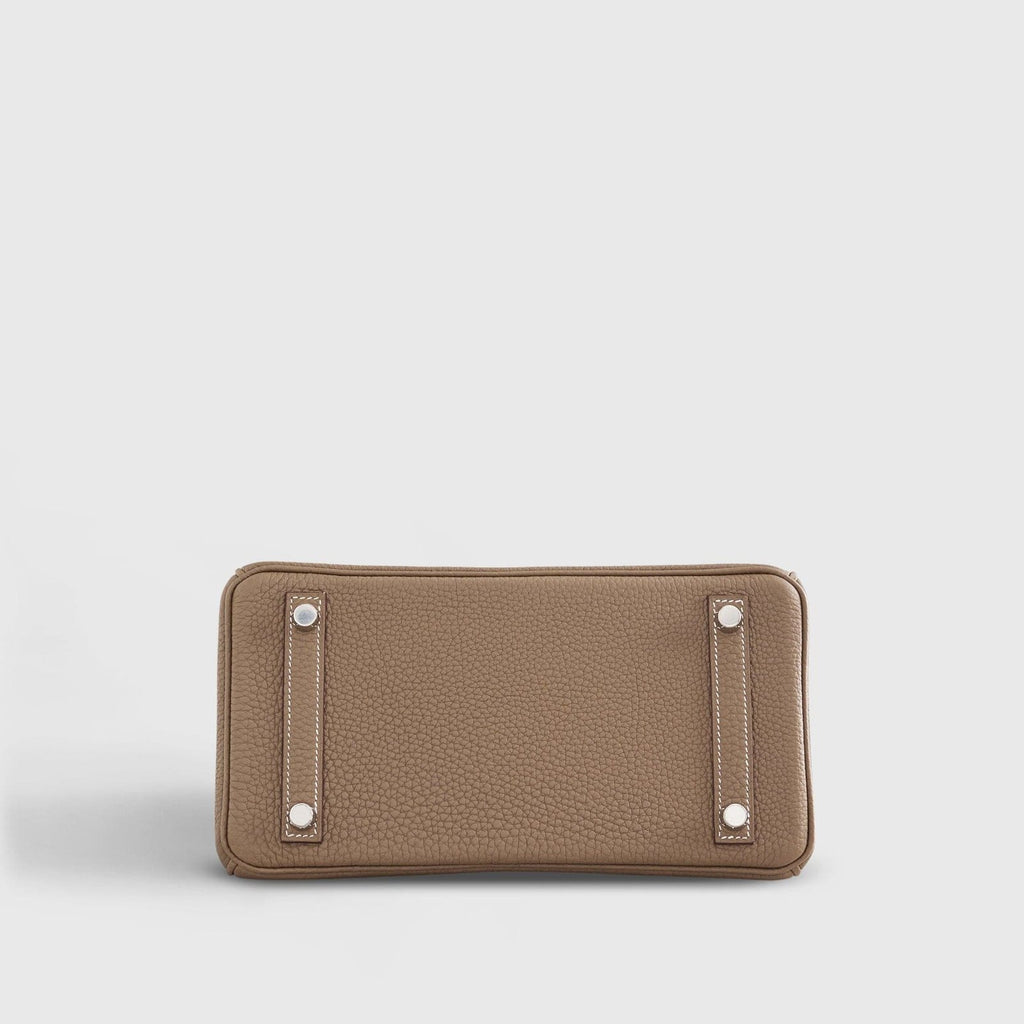 Hermès Birkin 25 Togo Etoupe Palladium Hardware Retourne