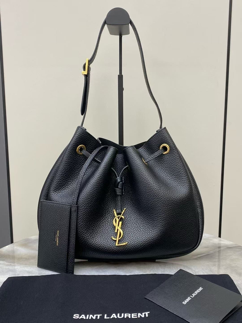 Saint Laurent PARIS VII small hobo in grained leather