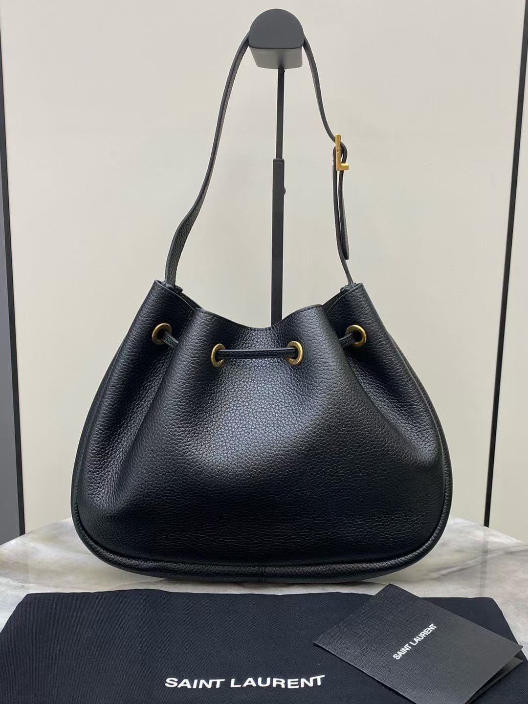 Saint Laurent PARIS VII small hobo in grained leather