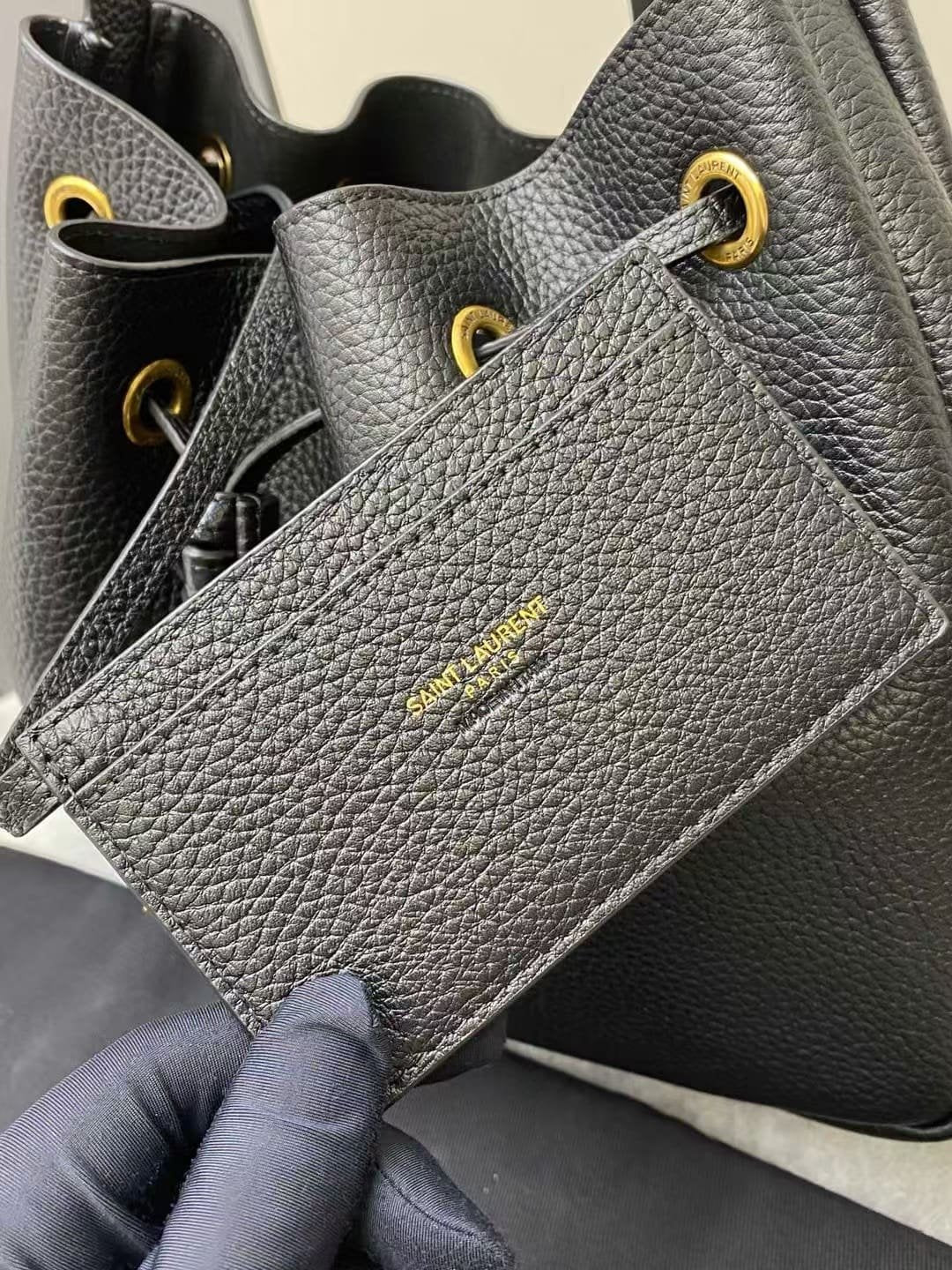 Saint Laurent PARIS VII small hobo in grained leather