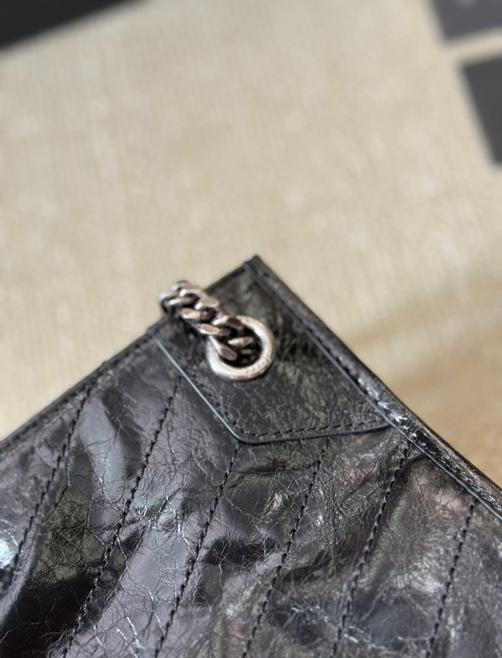 Saint Laurent NIKI SHOPPING IN VINTAGE LEATHER