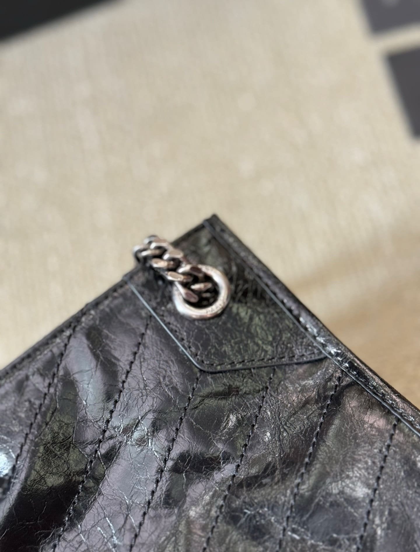 Saint Laurent NIKI SHOPPING IN VINTAGE LEATHER