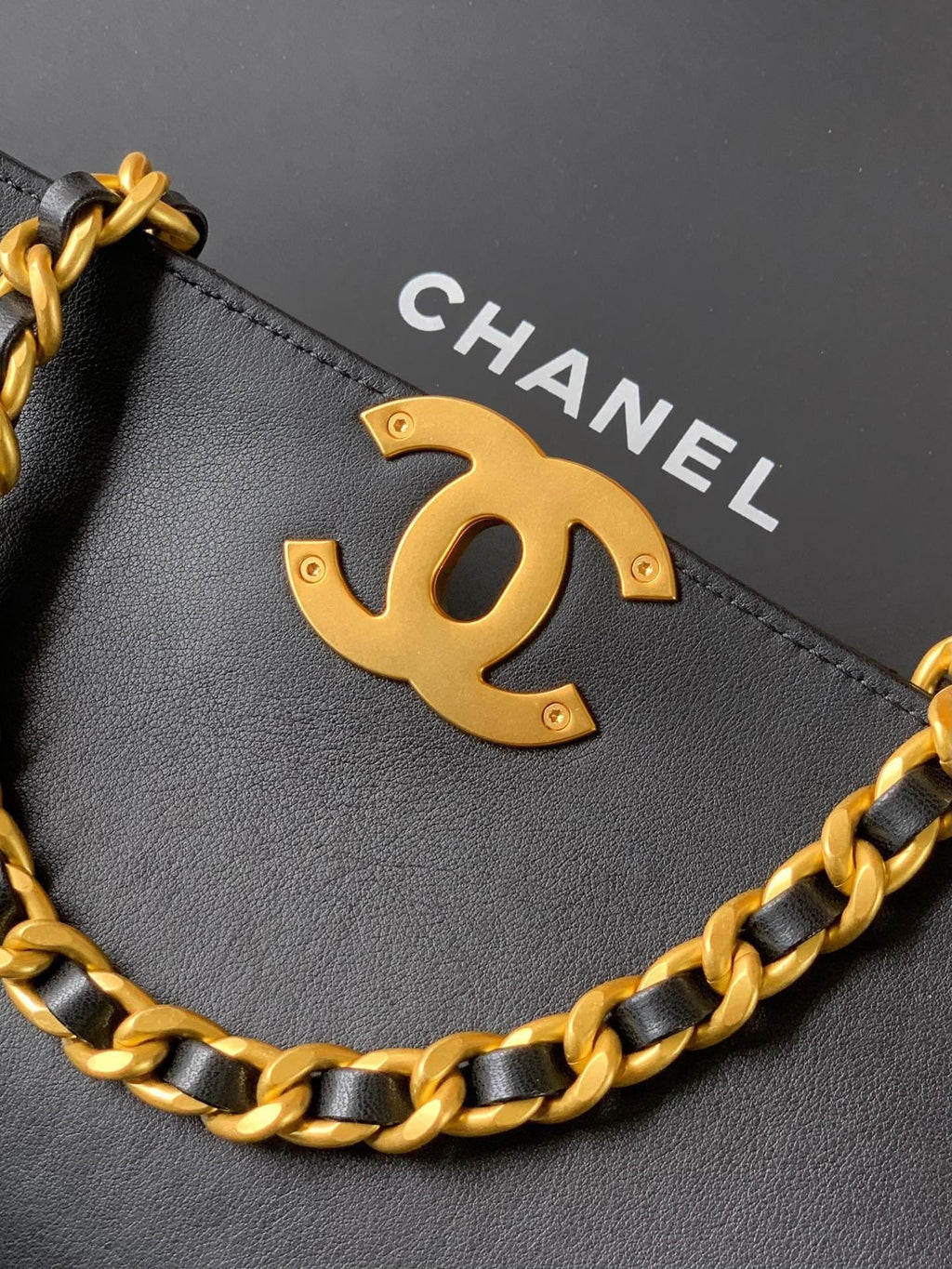 CHANEL LARGE FLAP BAG WITH TOP HANDLE