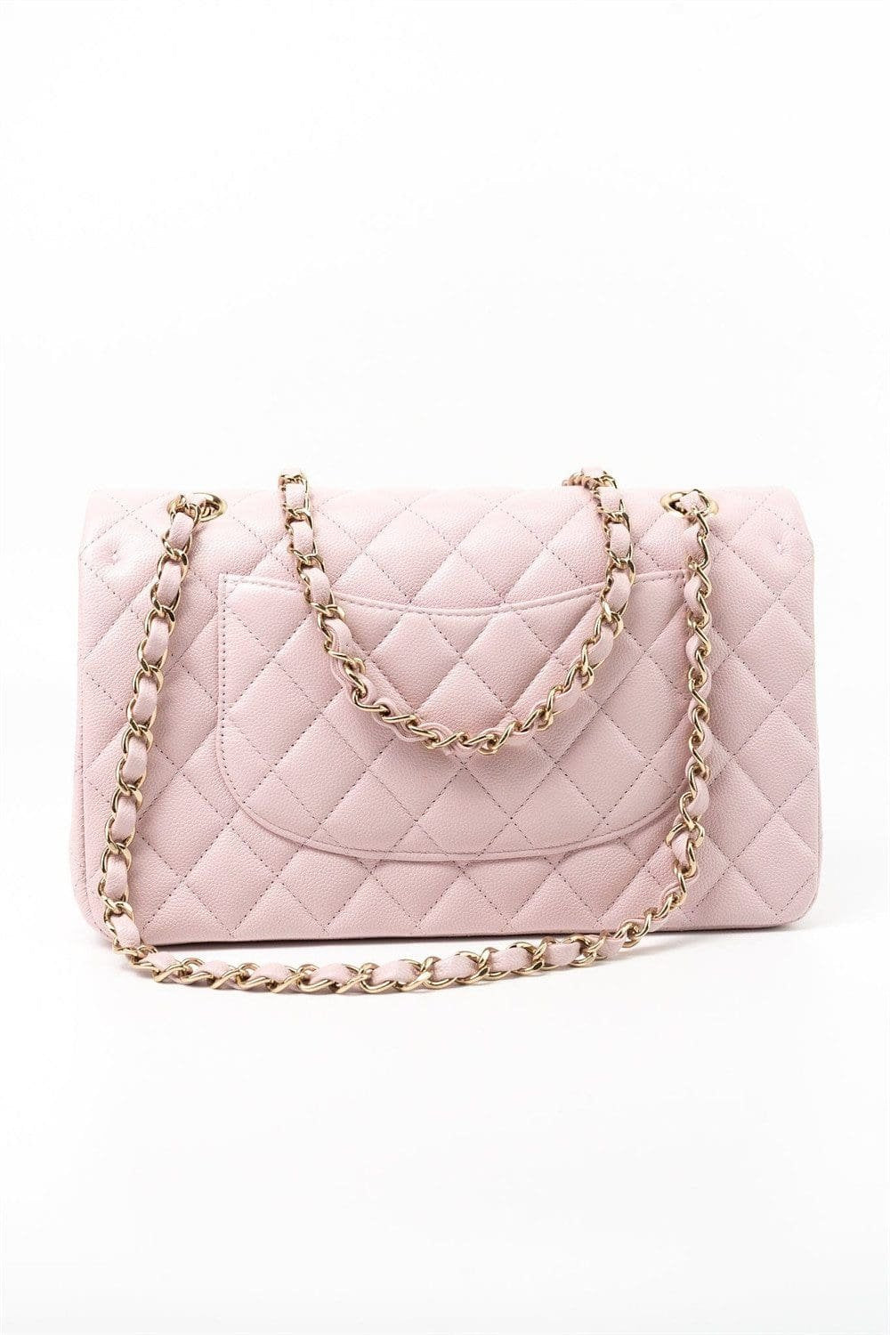 Chanel Medium Classic Double Flap Light Pink Caviar Light Gold Hardware