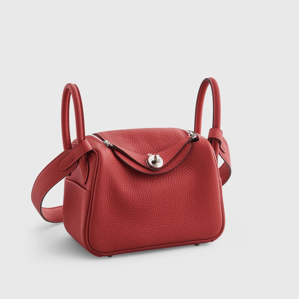 Hermès Lindy 20 Clemence Vermillon Palladium Hardware