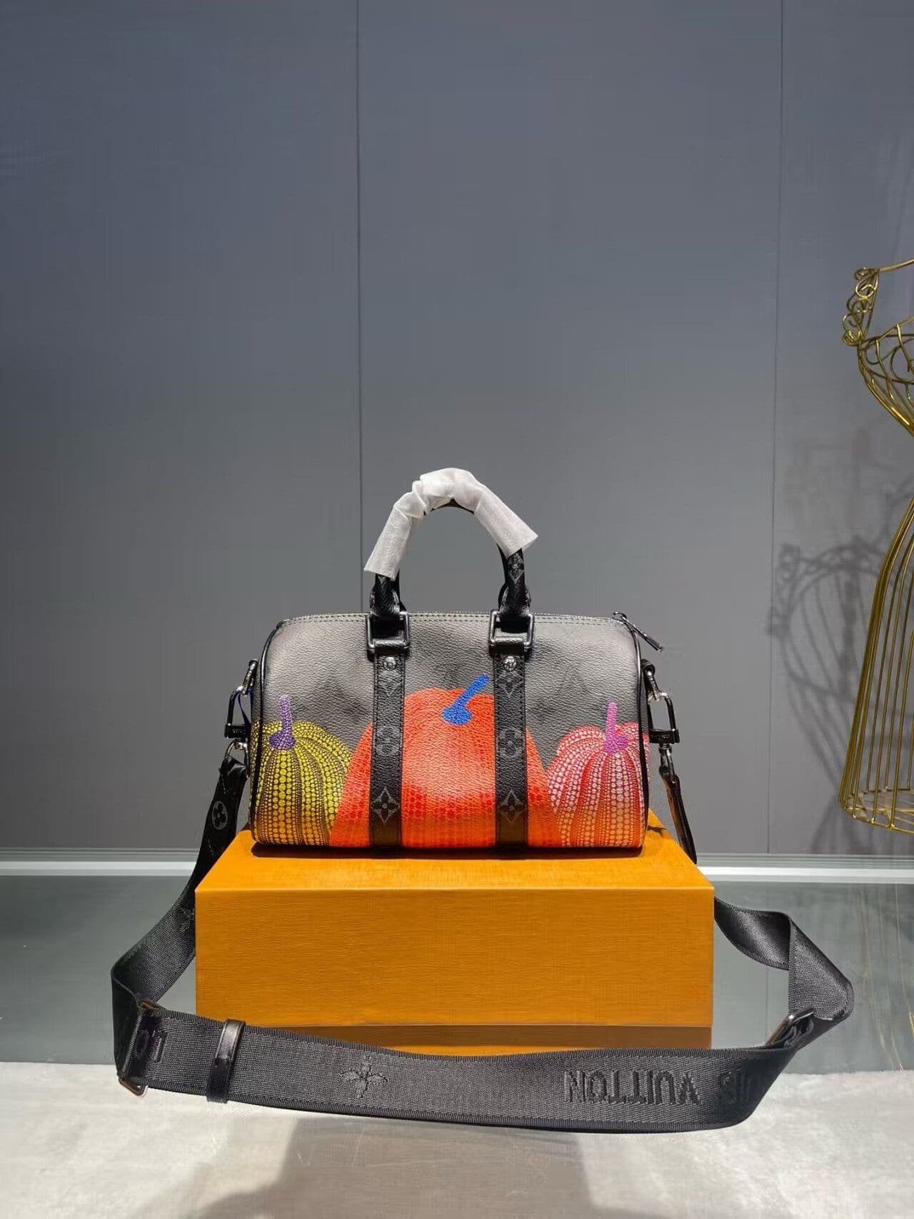 Louis Vuitton Kusama Reverse Monogram Eclipse Keepall 25