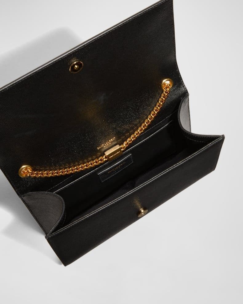 Saint Laurent Kate Medium YSL Crossbody Bag in Grained Leather