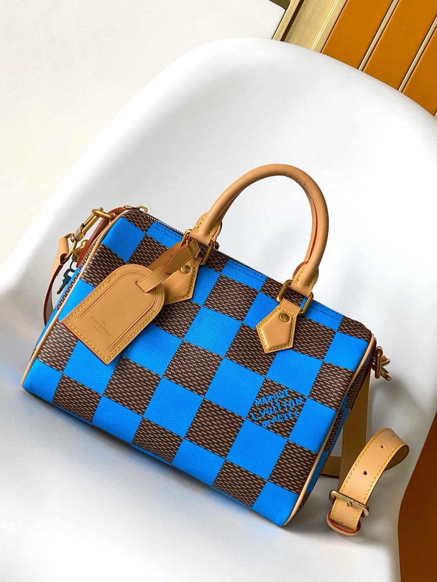 Louis Vuitton N40585 Speedy 25 Bandoulière Damier Pop