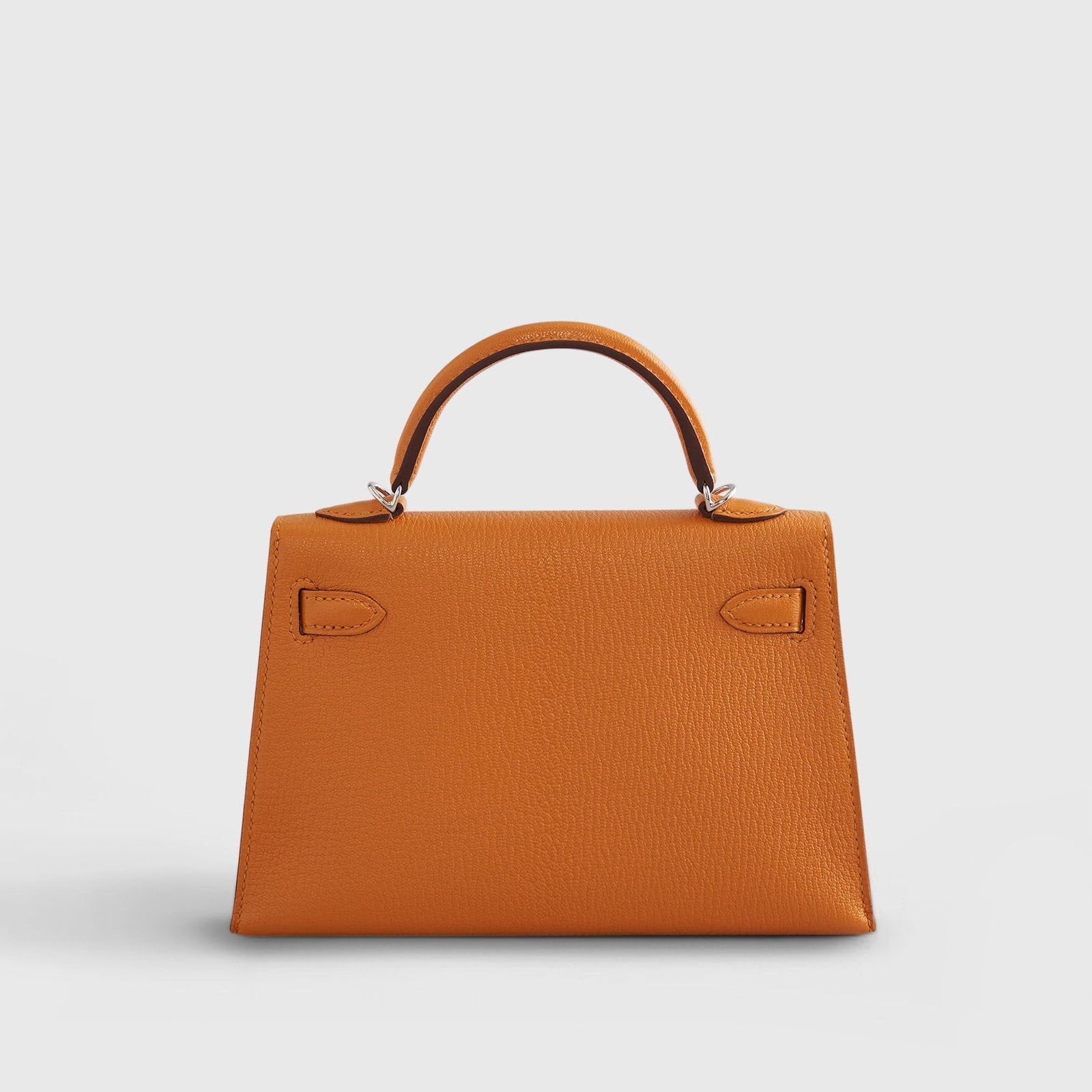Hermès Kelly Mini Chevre Apricot/Cuivre Sellier Palladium Hardware