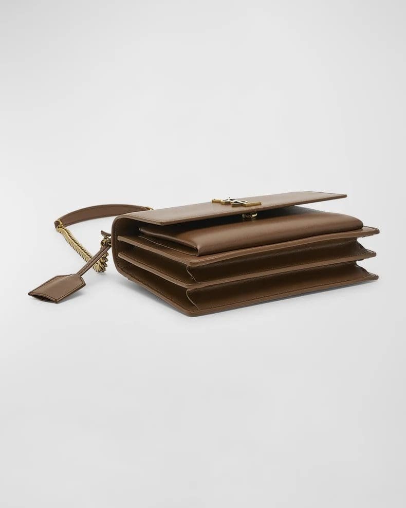 Saint Laurent Sunset Medium YSL Crossbody Bag in Smooth Leather