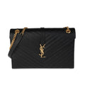 Saint Laurent Envelope Large Bag In Quilted Grain De Poudre Embo