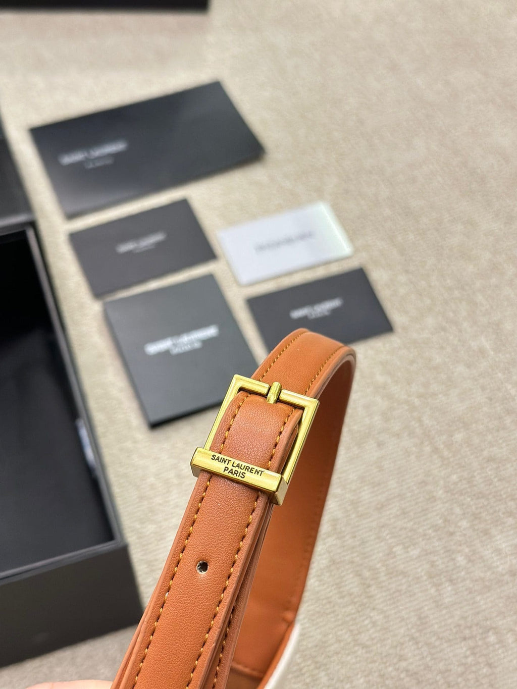SAINT LAURENT LE 5 À 7 IN CANVAS AND LEATHER