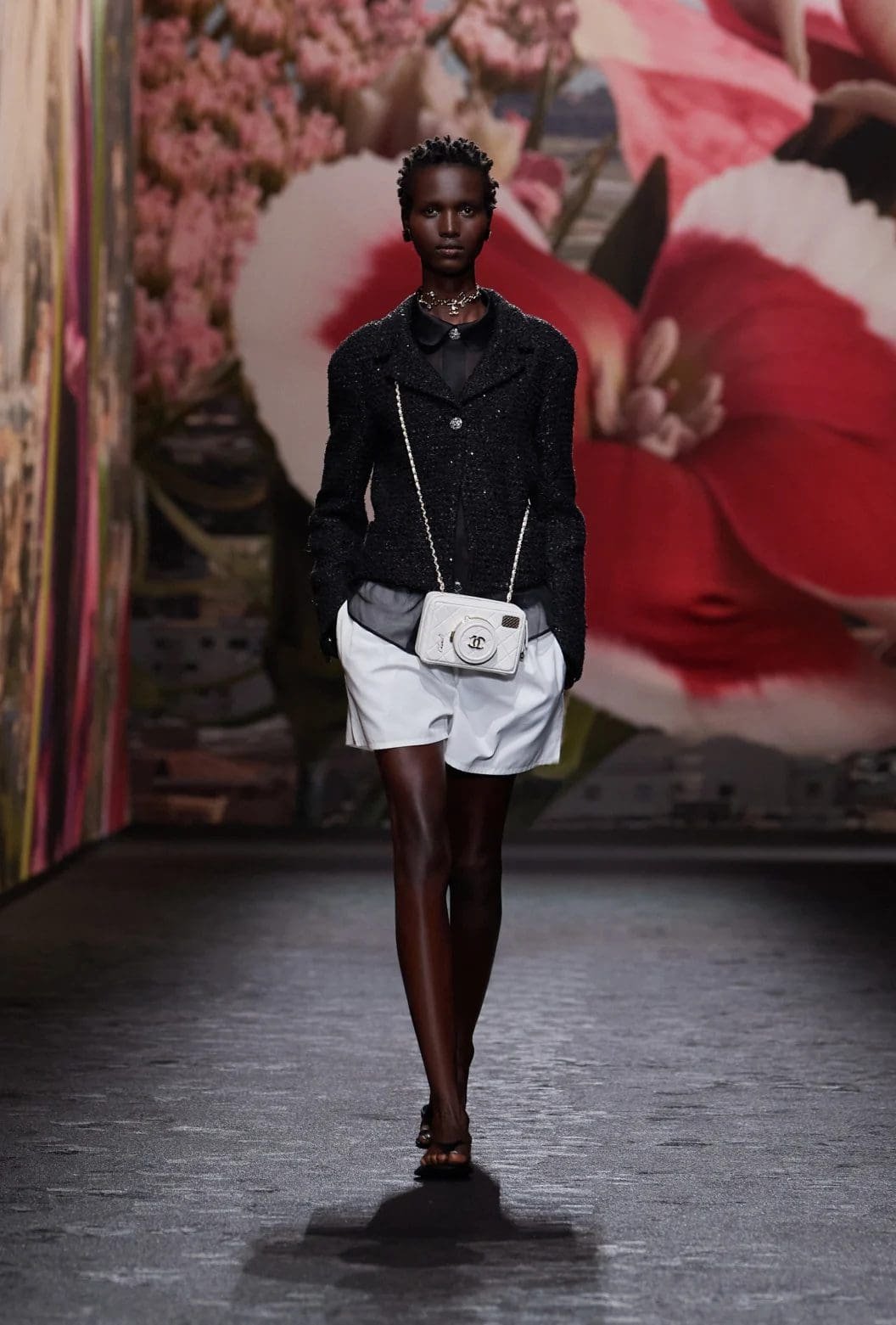 CHANEL CAMERA BAG Lambskin White