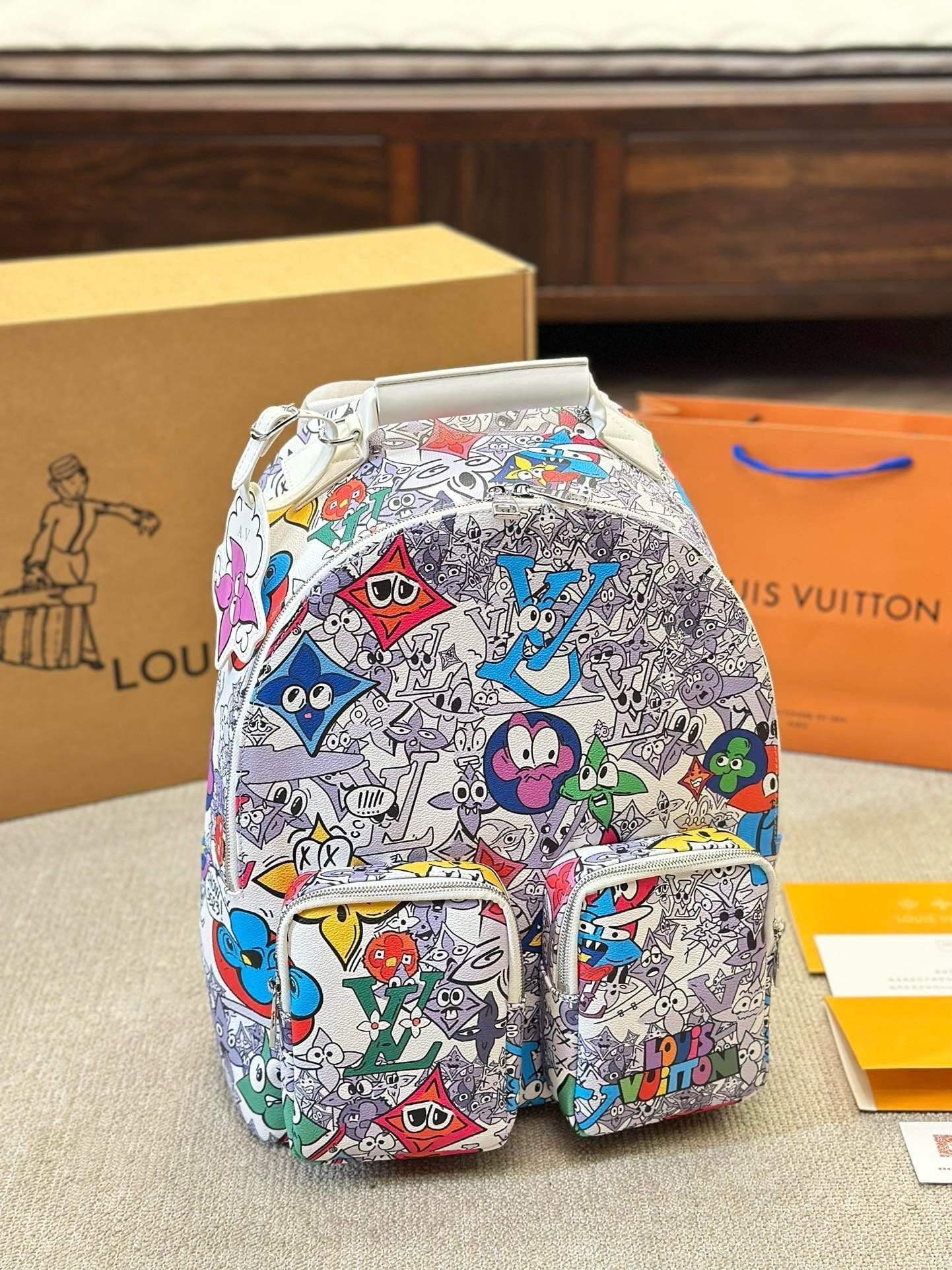 Louis Vuitton Multipocket Backpack Limited Edition Monogram Comics Canvas