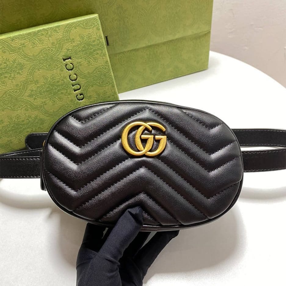 GUCCI Marmont Quilted Leather Belt Bag