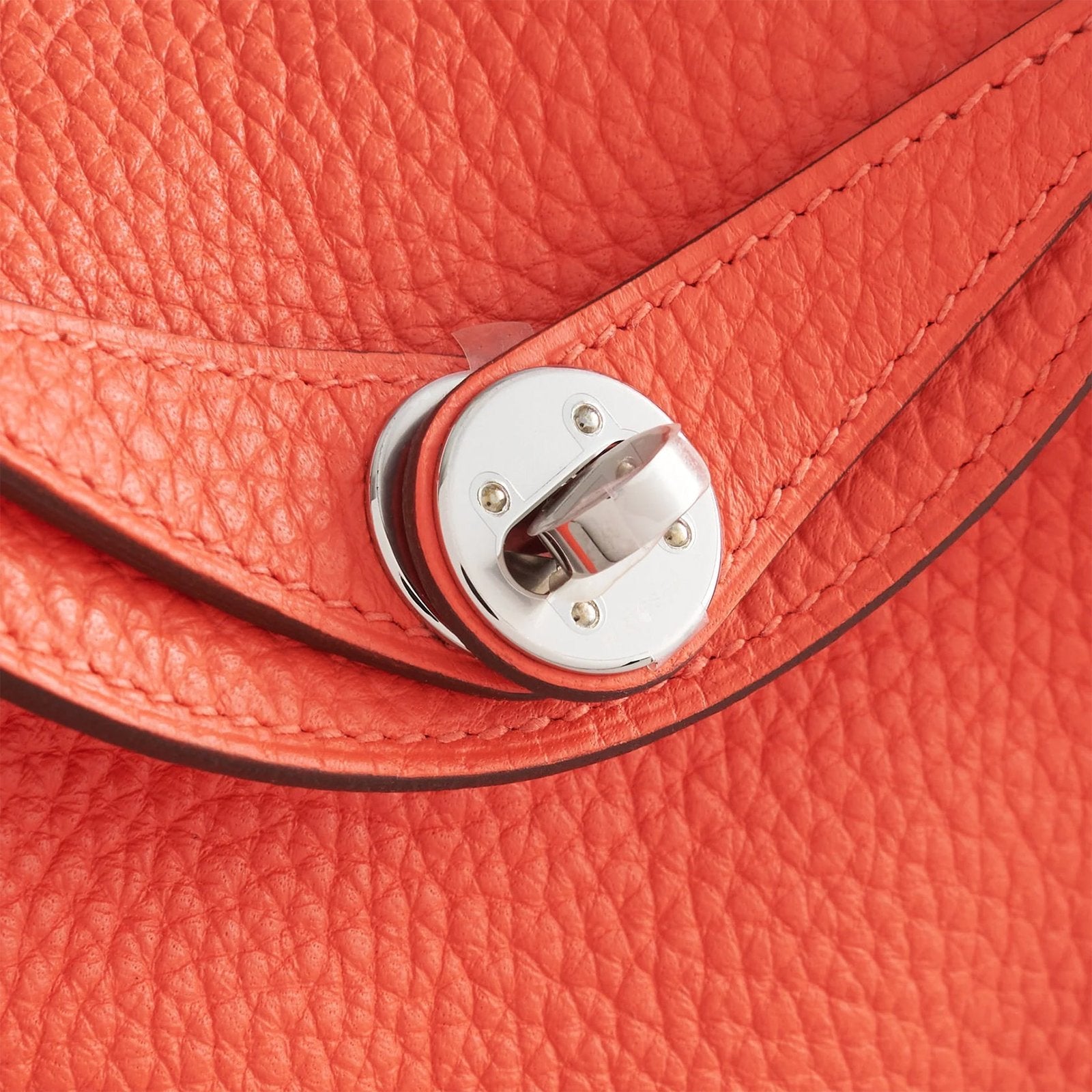 Hermès Lindy 20 Clemence Go Orange Field Palladium Hardware