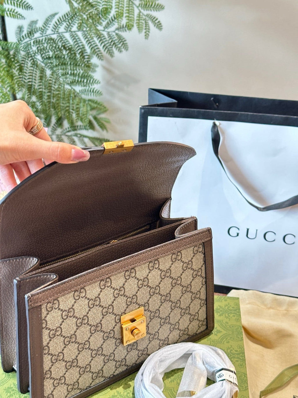 GUCCI OPHIDIA TOP HANDLE SMALL BAG