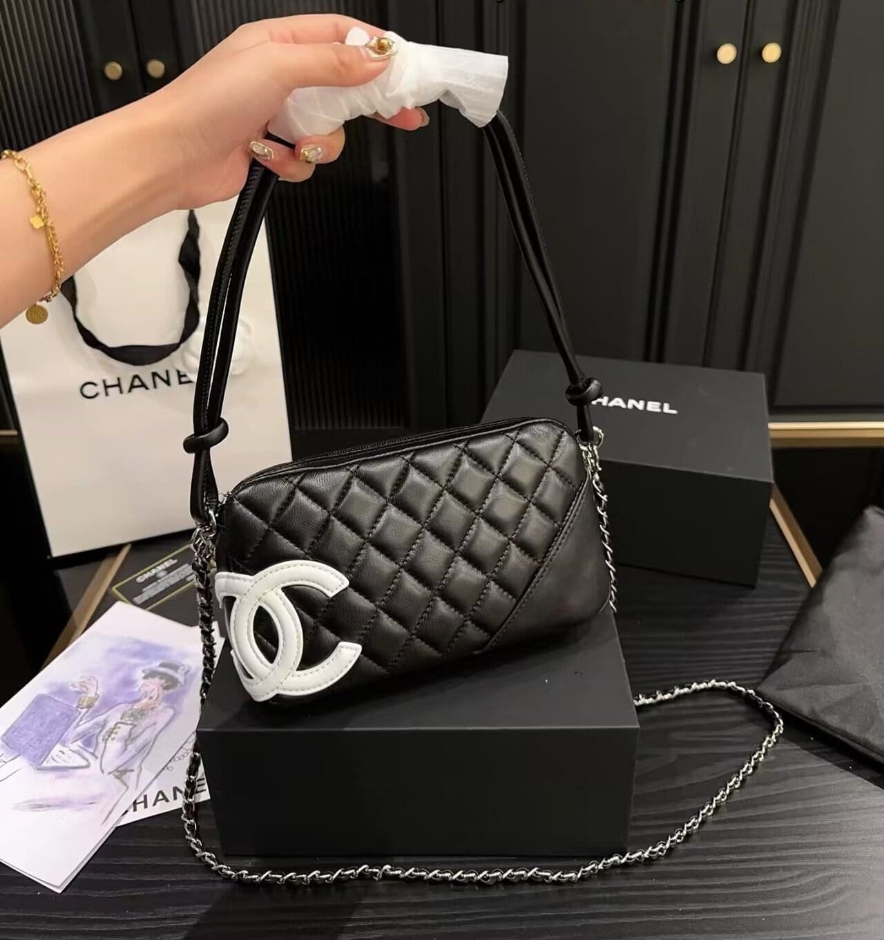 Chanel Cambon leather handbag