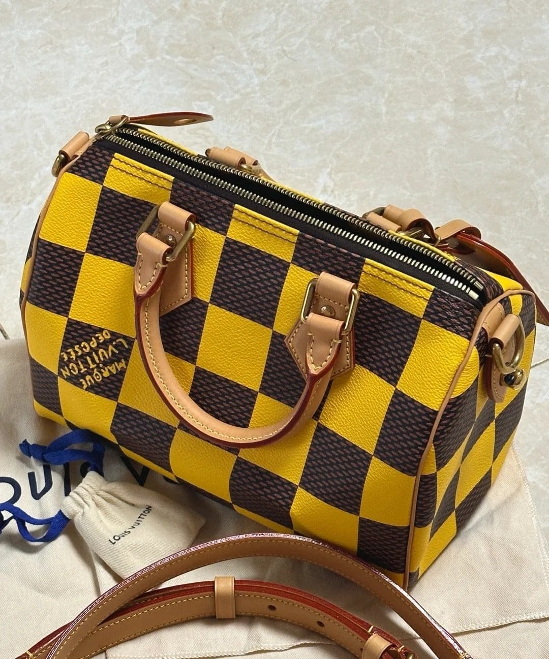 Louis Vuitton N40584 Speedy 25 Bandoulière Damier Pop