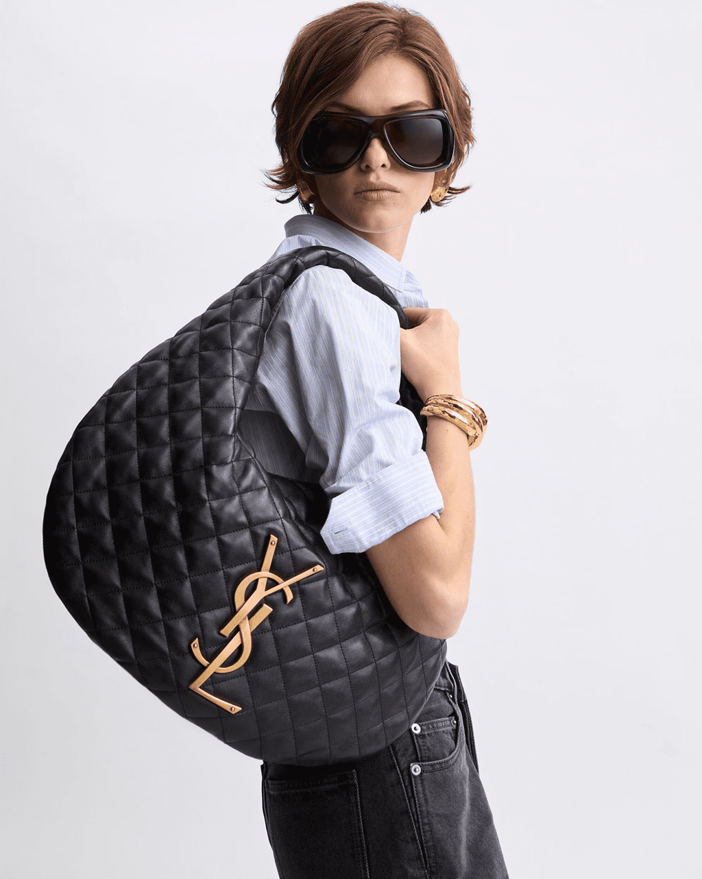 Saint Laurent ICARE hobo in quilted nappa